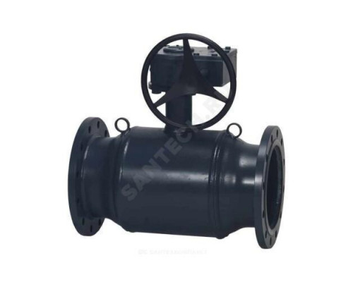 Кран шаровой сталь 09Г2С JIP Premium FF Ду 400 Ру16 фл L=895мм с редуктором Danfoss 065N0276G