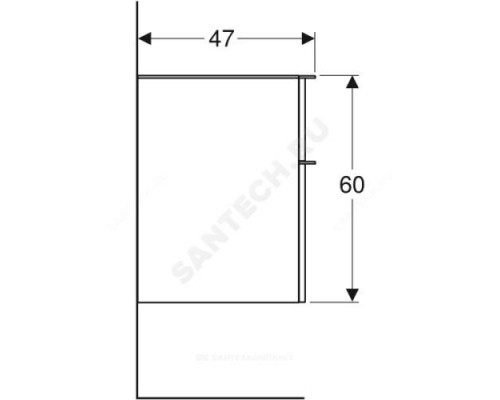 Шкаф низкий Smyle Square пекан Geberit 500.357.JR.1