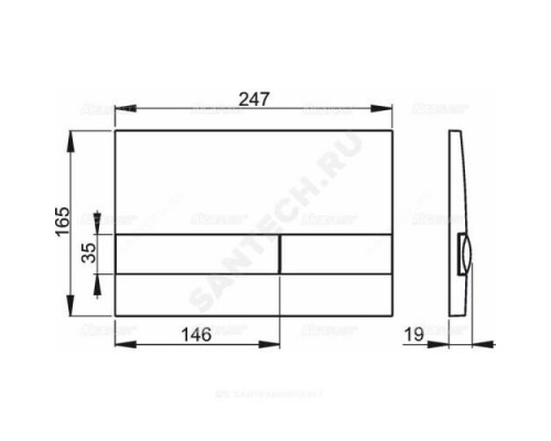 Кнопка для инсталляции белая Alca Plast M1710