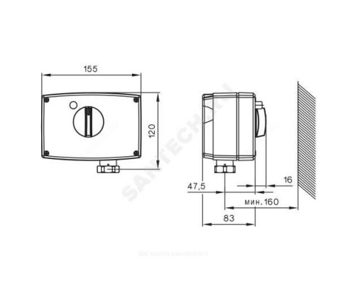 Электропривод 3-х позиц ARV 153 24В Danfoss 082G6012