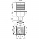 Трап регулируемый с гидрозатвором+механический сухой затвор Дн 50 с нержавеющей решёткой 105х105мм вертикальный выпуск Alca Plast APV32
