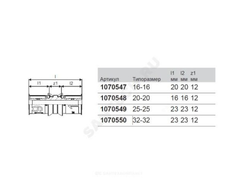 Муфта МП латунь пресс Дн 25 MLC Uponor 1070549 (1015205)