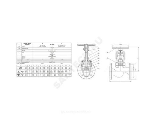 Клапан запорный чугун 234C Ду 32 Ру25 Тмакс=350 оС фл сильфонный Zetkama 234C032D01