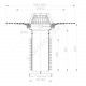 Воронка кровельная HL69H с вертикальным выпуском PP Дн 160 с листвоуловителем,гидроизоляционным полимербитумным полотном 500мм HL HL69H/5