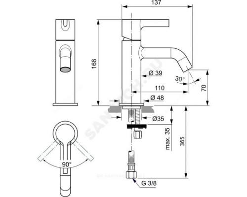 Смеситель для умывальника одноручный JOY Ideal Standard BC776A2