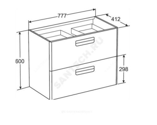 Тумба под умывальник 80 The GAP белый Roca ZRU9302732