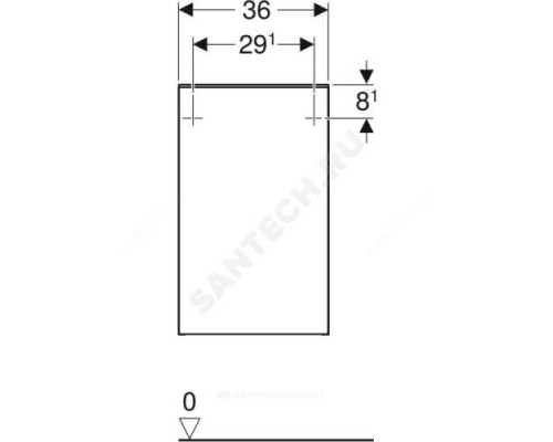 Шкаф низкий Smyle Square белый глянец Geberit 500.359.00.1