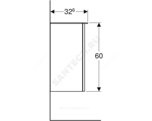 Шкаф низкий Smyle Square белый глянец Geberit 500.359.00.1