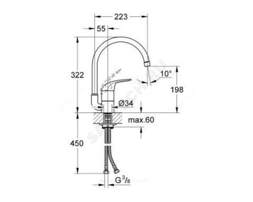 Смеситель для кухонной мойки одноручный Euroeco Grohe 32752000