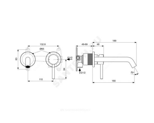 Смеситель для умывальника одноручный CERALINE Ideal Standard A6938XG ..