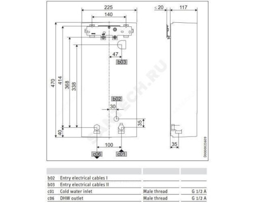 Водонагреватель электрический проточный HDB-E 18 Si Stiebel Eltron 232004