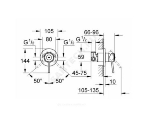 Смеситель для душа одноручный BauClassic Grohe 29048000