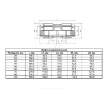 Муфта компрессионная ПЭ Дн 20 ТПК-АКВА 50010020 .