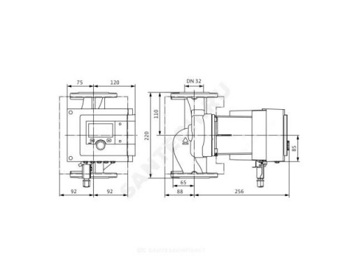 Насос циркуляционный с мокрым ротором для ГВС Stratos MAXO-Z 32/0,5-8 PN6/10 1х230В/50 Гц Wilo 2164672