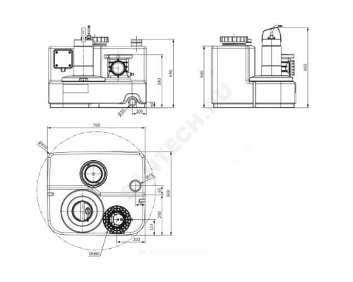 Установка канализационная DrainLift SANI-M.12T/1 Wilo 2549903