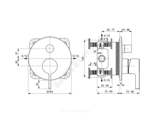 Смеситель для ванны с душем одноручный JOY Ideal Standard A7383A5