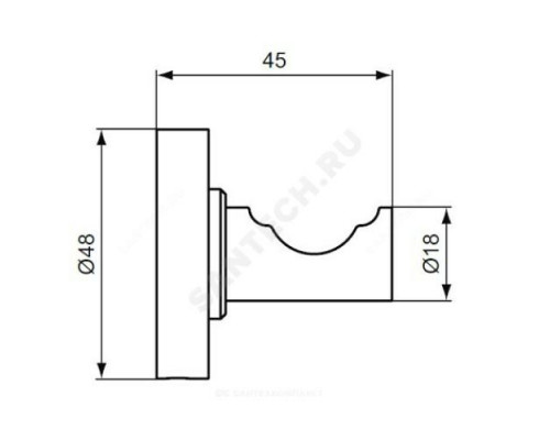 Крючок для одежды одинарный IOM Ideal Standard A9115AA