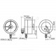 Манометр сигнализирующий ДМ2005Сг радиальный Дк160мм 0-1,0 МПа кл.1,5 исполнение 4 М20х1,5 Манотомь