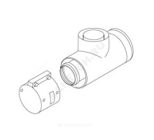 Тройник коаксиальный 80/125 мм 87 гр с ревизионным отверстием для котлов Пантера/Гепард Protherm 20199417