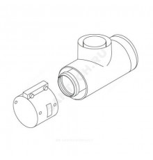 Тройник коаксиальный 80/125 мм 87 гр с ревизионным отверстием для котлов Пантера/Гепард Protherm 20199417
