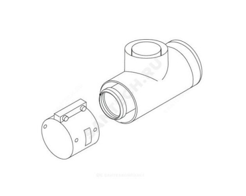 Тройник коаксиальный 80/125 мм 87 гр с ревизионным отверстием для котлов Пантера/Гепард Protherm 20199417