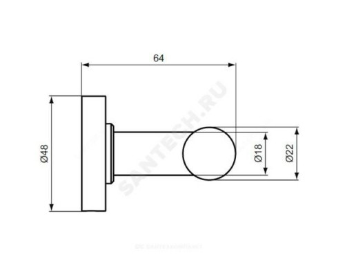 Крючок для одежды двойной IOM Ideal Standard A9116AA