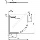 Поддон душевой акрил полукруглый ULTRAFLAT NEW 900х900х25 Ideal Standard T449201