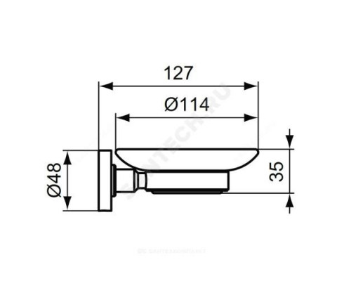 Мыльница с держателем матовое стекло IOM Ideal Standard A9122AA