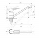 Смеситель для кухонной мойки одноручный ПСМ-425-КТ/017 Профсан