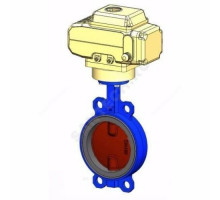 Затвор дисковый поворотный чугун VPI4448-N24EP Ду 125 Ру16 межфл с эл/приводом Nutork 230В диск чугун манжета EPDM Tecofi VPI4448-N24EP0125