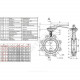 Затвор дисковый поворотный чугун VPI4648-02EP Ду 65 Ру16 с резьб проушинами с рукояткой диск чугун манжета EPDM Tecofi VPI4648-02EP0065