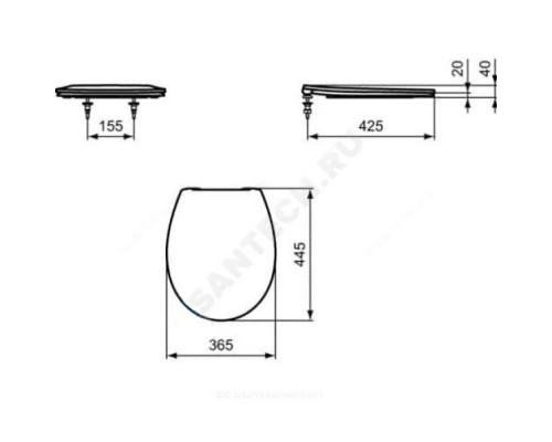 Сиденье для унитаза дюропласт микролифт EUROVIT Ideal Standard E131801