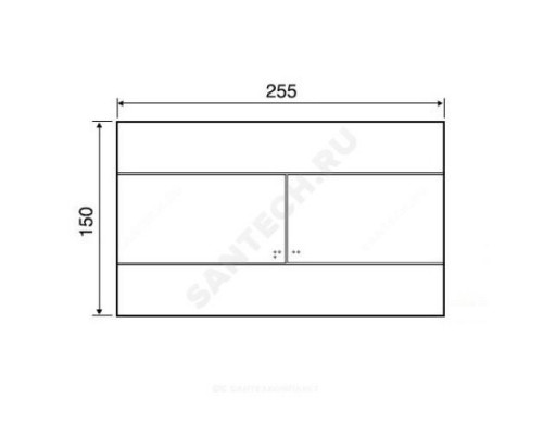 Кнопка для инсталляции черная Slim Ideal Standard VV659055