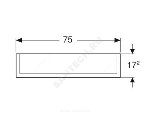 Шкаф зеркальный 750х700 Option PLUS с подсветкой Geberit 500.206.00.1