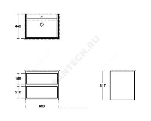 Тумба под умывальник 60 CONNECT AIR Ideal Standard E0818B2