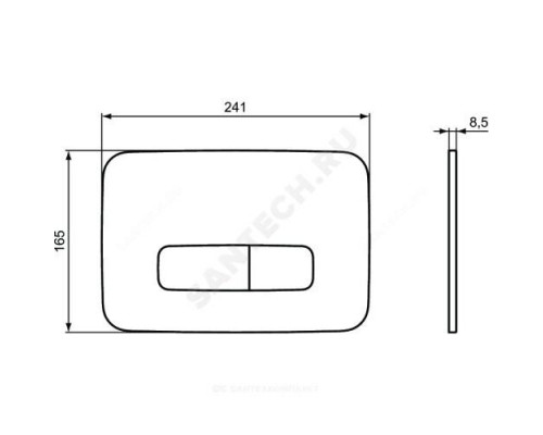 Кнопка для инсталляции хром OLEAS M3 Ideal Standard R0123AA