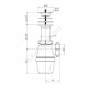 Сифон для умывальника/мойки бутылочный 1 1/2