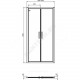 Дверь душевая CONNECT 2 Saloon door 1000 мм Ideal Standard K9296V3