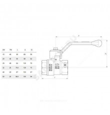 Кран шаровой латунь никель газ Pride Ду 20 Ру40 ВР полнопроходной рычаг аналог 11б27п LD 47.20.В-В.Р