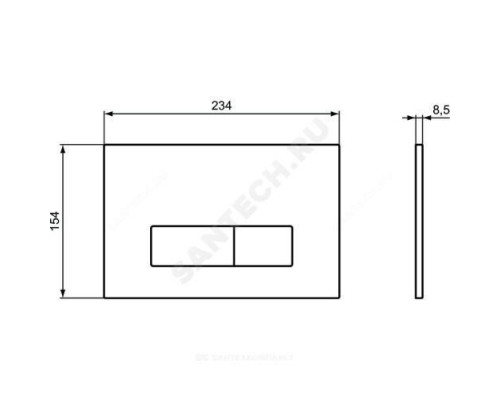 Кнопка для инсталляции хром матовый OLEAS M2 Ideal Standard R0121JG