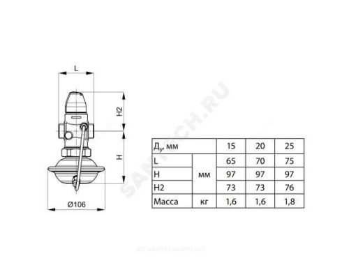 Регулятор расхода бронза AVQ Ду 25 Ру25 НР G1 1/4