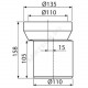 Труба фановая для унитаза 110мм L=158мм для пластиковых труб, смещенная Alca Plast A92