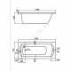 Ванна акриловая Монако XL 170х75см без ножек Santek 1.WH11.1.980