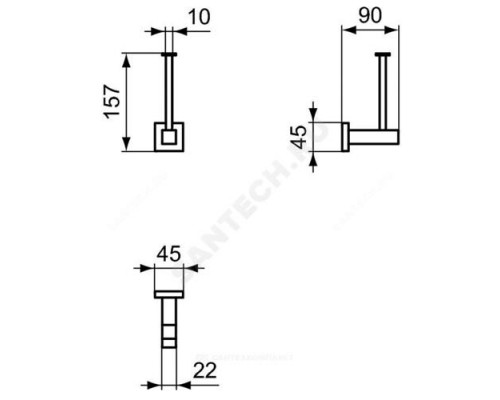 Держатель для запасного рулона туалетной бумаги IOM хром Ideal Standard E2199AA