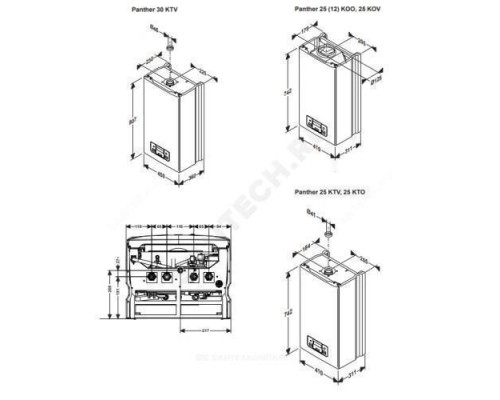 Котел настенный газовый 25 кВт одноконтурный Пантера 25 КТО Protherm 0010015242