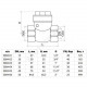 Клапан обратный латунь поворотный 3004 Ду 20 Ру40 Тмакс=100 оС ВР 3/4