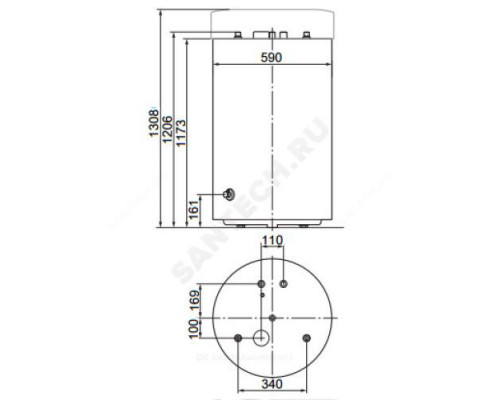 Бойлер косвенного нагрева 184 л VIH R 200/6 B Vaillant 10015945