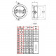 Клапан обратный нерж 2/створ CB6450 Ду 65 Ру25 Тмакс=200 оС межфл створки нерж Tecofi CB6450-0065