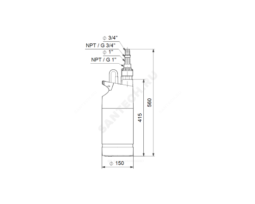 Насос колодезный SB 3-45 A Grundfos 97686705