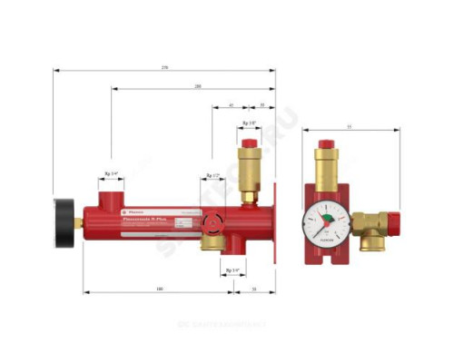 Крепление настенное Flexconsole R plus для расширительного бака 8-25 л консоль Flamco 27990